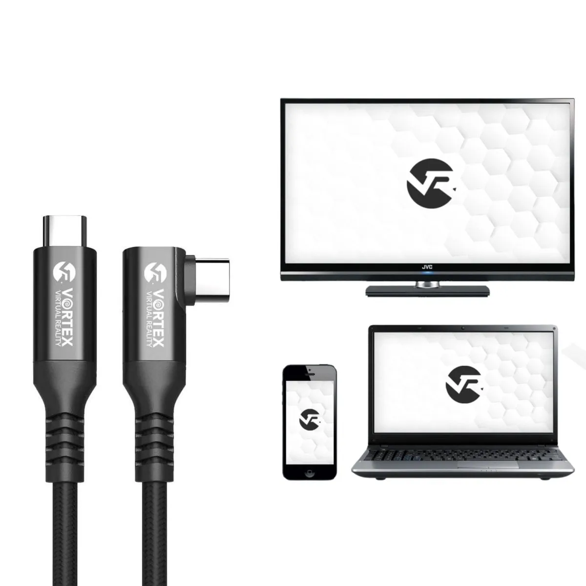 5m cable from VortexVR USB-C to Meta Quest Link | to Quest 3S Quest 3 Quest 2