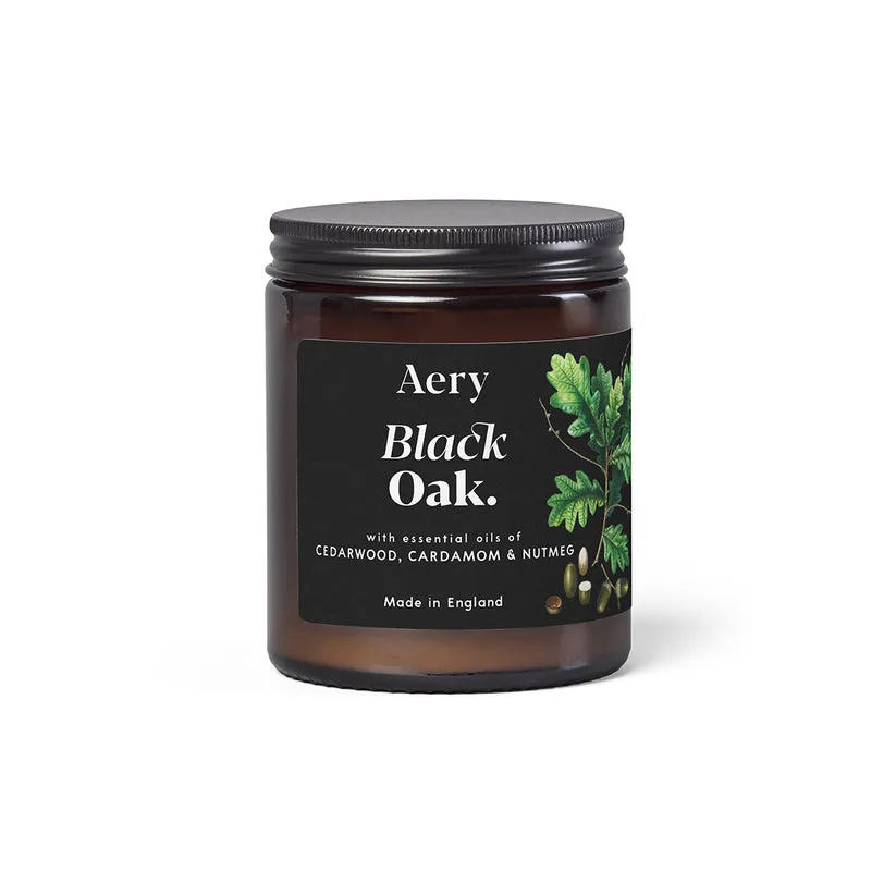 AERY LIVING Botanical 140g Candle Jar Black Oak