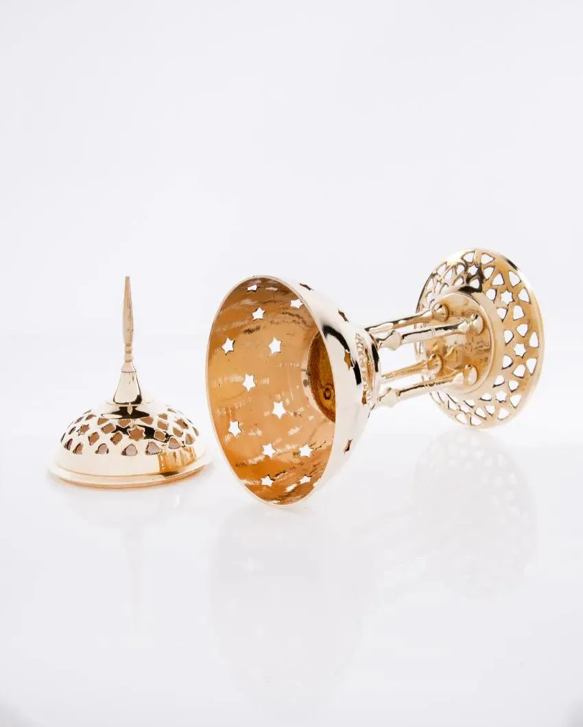 Brass Incense Burner | 4 x 4 x 13 inches