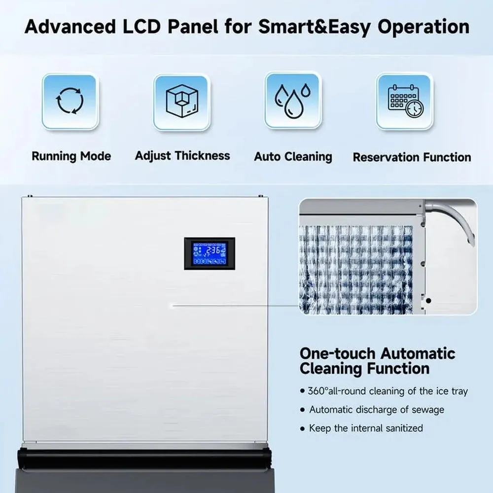 Commercial Air Cooled Ice Maker Machine With Bin - 110V, 350 lb.