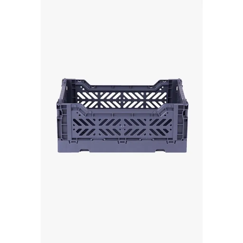 Foldable Storage Bins, Plastic Crate for Storage, Collapsible Crate, Utility Stackable Box Small Cobalt Blue