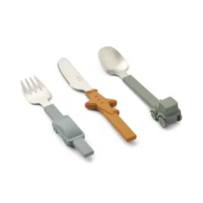 Liewood Tove Cutlery Set Blue Fog Mix
