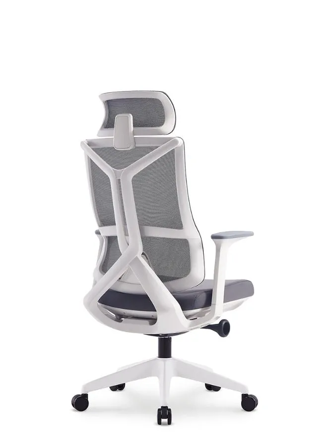 Modern Ergonomic Office Chair With Headrest for Office, Home Office and Shops,High Back, Grey