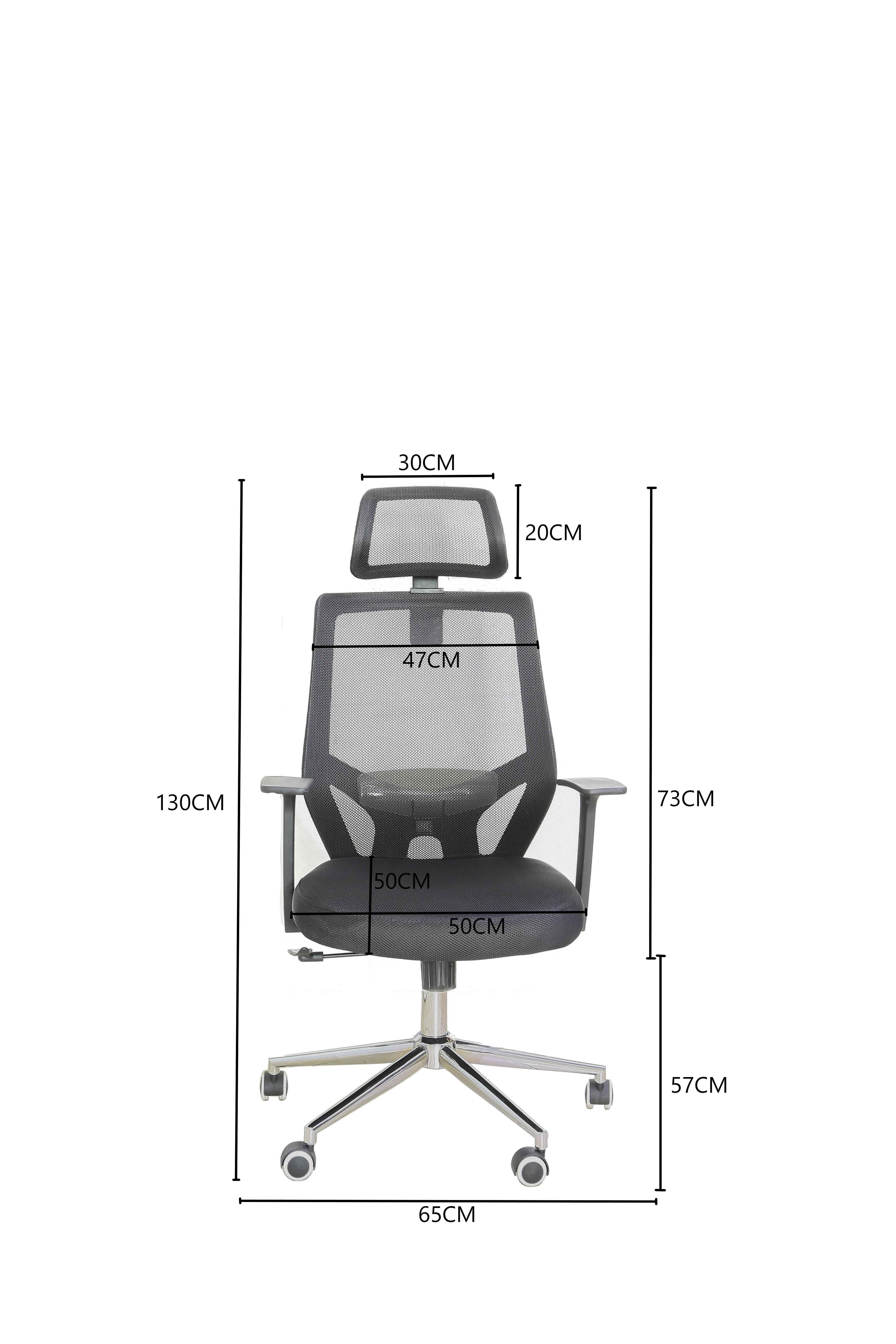 Office Desk Mash Chair, Ergonomic Computer Office Mash Chair with Adjustable Headrest and Lumbar Support, High Back Executive Swivel Chair Black - AFT9605HBL-Black