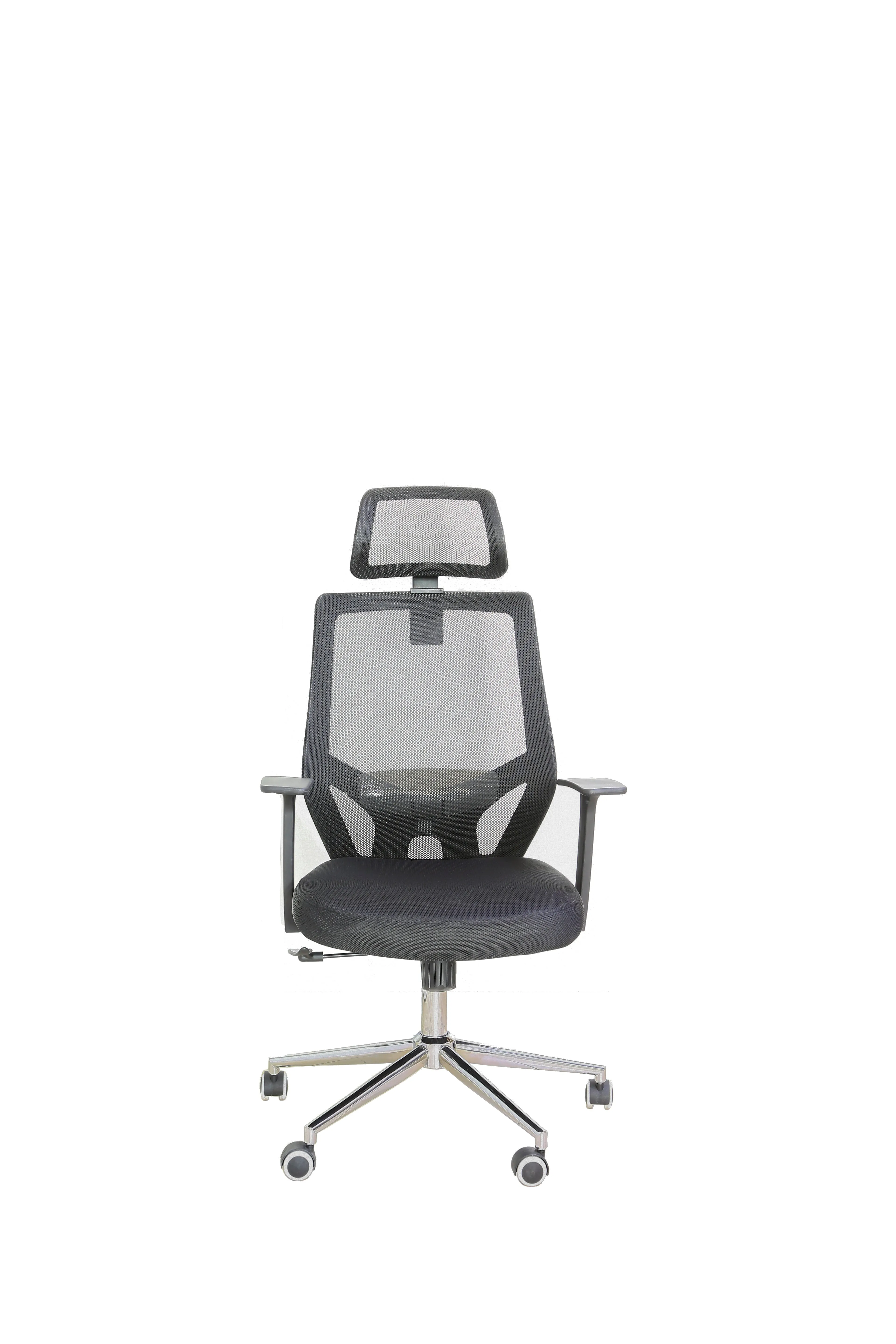 Office Desk Mash Chair, Ergonomic Computer Office Mash Chair with Adjustable Headrest and Lumbar Support, High Back Executive Swivel Chair Black - AFT9605HBL-Black