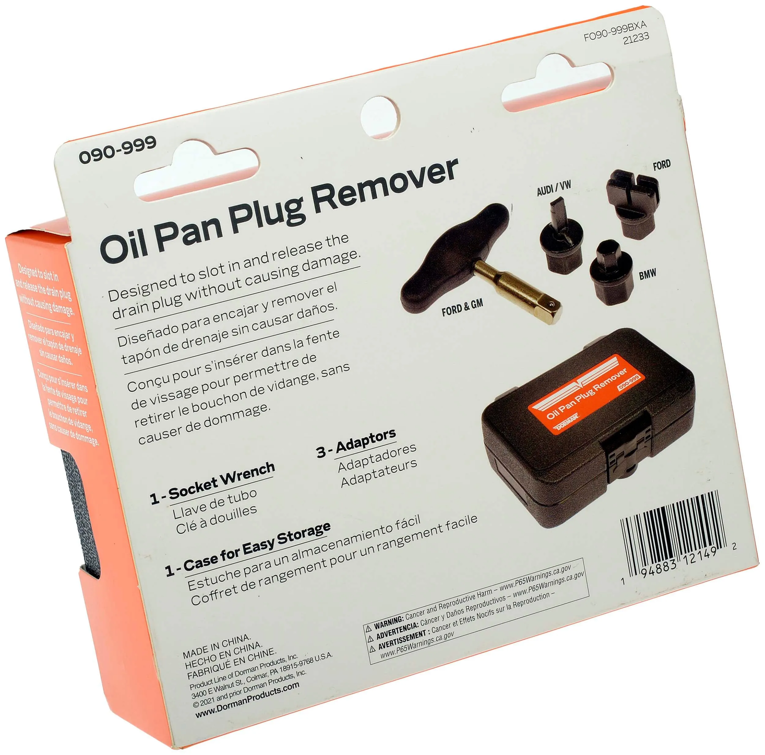 Oil Drain Plug Removal Tool Kit